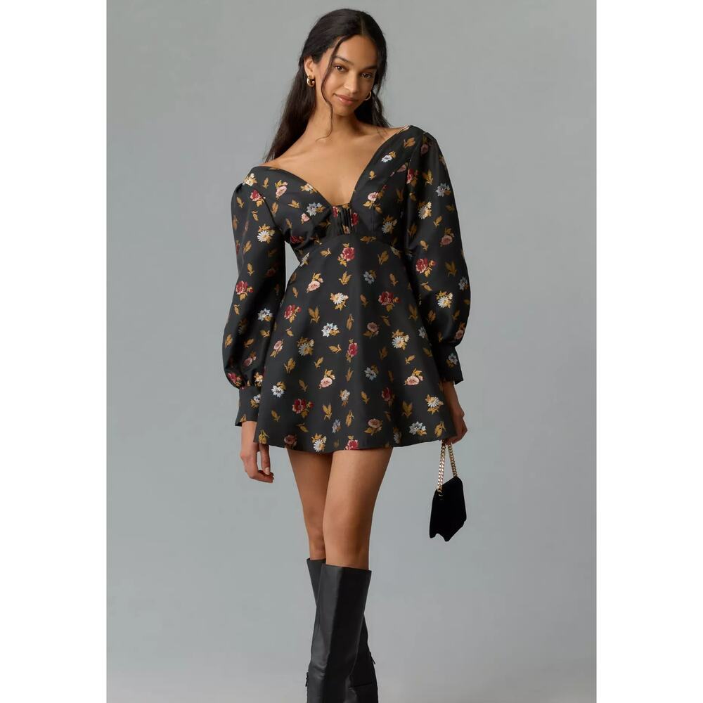 Maeve by Anthropologie Sculpted V-Neck A-Line Mini Dress